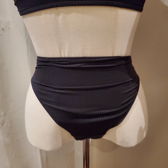 Like new black cut-out ribbed bikini high-waisted - Picture 8 of 10